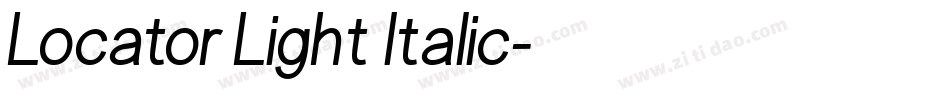 Locator Light Italic字体转换